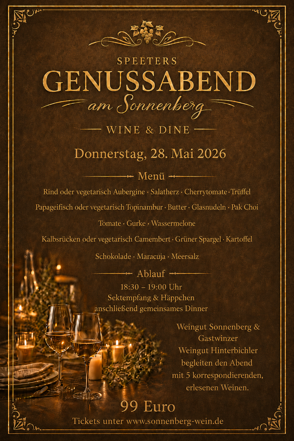 Ticket - Speeter Genussabend – Wine & Dine 28.05.206