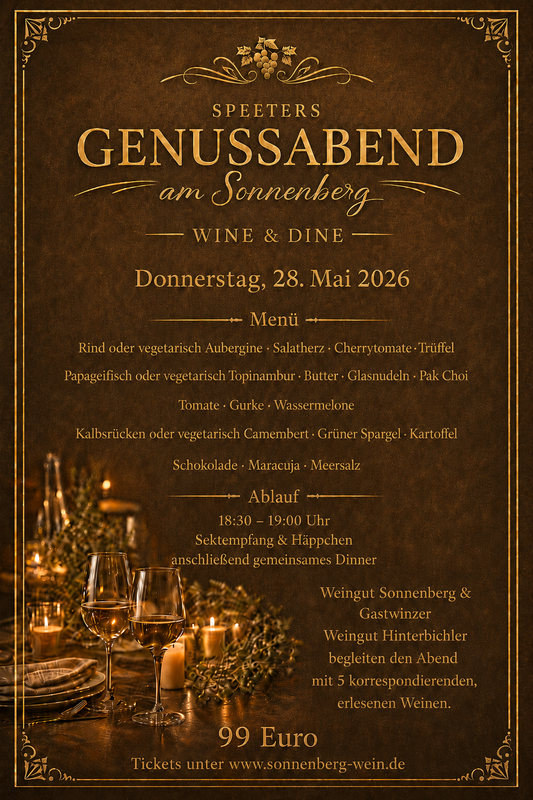 Ticket - Speeter Genussabend – Wine & Dine 28.05.206